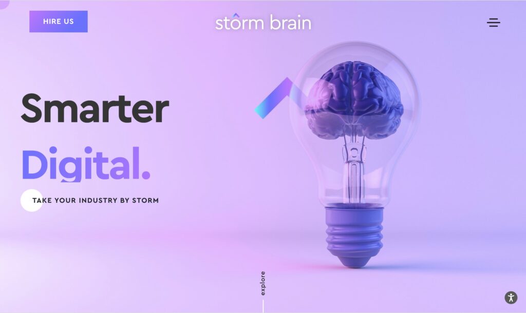 screenshot of the start page of the site  https://www.stormbrain.com/